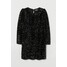 H&M H&M+ Sukienka z bufkami 0934990001 Czarny