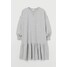 H&M Sukienka dresowa 0903096001 Szary melanż