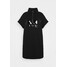 DKNY LACQUER LOGO HALF ZIP DRESS Sukienka letnia black DK141L008