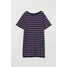 H&M Sukienka typu T-shirt 0477507002 Ciemnoniebieski/Paski