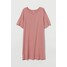 H&M Sukienka typu T-shirt 0477507002 Bladoróżowy