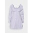 Missguided CINCHED WAIST BUTTON THROUGH DRESS Sukienka letnia lilac M0Q21C1W0