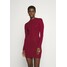 Missguided Tall EXPOSED SEAM HIGH NECK LONG SLEEVE MINI Sukienka z dżerseju red MIG21C0E9