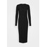 ONLY Tall ONLNELLA LONG BUTTON DRESS Sukienka dzianinowa black OND21C05U