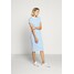 Polo Ralph Lauren PIMA Sukienka z dżerseju white/rivera blu PO221D07X