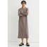 H&M Sukienka z domieszką modalu 1011935001 Ciemny szarobeżowy