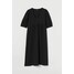 H&M Sukienka z bufiastym rękawem 0971329002 Czarny