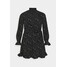 Simply Be HIGH NECK TIE WAIST FRILL SKATER DRESS Sukienka letnia black SIE21C06D