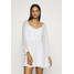 Missguided DOBBY CORSET LONG SLEEVE DRESS Sukienka letnia white M0Q21C20H