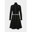 KARL LAGERFELD CONTRAST DRESS Sukienka dzianinowa black K4821C044