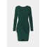 WAL G. BELIA FULL ZIP DRESS Sukienka etui forest green WG021C0MN
