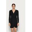 Abercrombie & Fitch WRAP DRESS Sukienka dzianinowa black solid A0F21C08Z