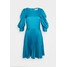 Closet PUFF SLEEVE PLEATED DRESS Sukienka koktajlowa blue CL921C0SP