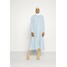 Glamorous MODESTY SMOCKED HIGHNECK MAXI DRESSES WITH LONG SLEEVES Długa sukienka blue GL921C0Q2