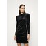 Dorothy Perkins HIGH NECK VELVET DRESS Sukienka etui black DP521C2I9