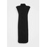 NA-KD PADDED HIGH NECK MIDI DRESS Sukienka dzianinowa black NAA21C0ON
