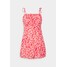 Missguided HEART DITSY TIE STRAP MINI DRESS Sukienka letnia pink M0Q21C20X-J11