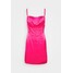 Missguided PLEAT DETAIL STRAPPY BODYCON MINI DRESS Sukienka koktajlowa hot pink M0Q21C1V7