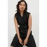 H&M Sukienka żakietowa bez rękawów 0968800002 Czarny