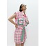 Uterqüe MIT VICHYKAROS Sukienka koszulowa pink UT421C05M