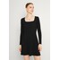 ONLY ONLNELLA SQUARE NECK DRESS Sukienka dzianinowa black ON321C2FL