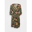 Object Petite OBJROSE WRAP DRESS Sukienka letnia deep lichen green/flower OB821C039