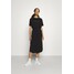 DKNY LOGO DRAWSTRING DRESS Sukienka z dżerseju black DK121C0CP