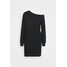 Even&Odd SWEAT Off shoulder mini dress Sukienka letnia black EV421C13J
