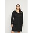 Evans V NECK DRESS Sukienka dzianinowa black EW221C0CP