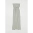 H&M Długa sukienka 0220094001 Biały/Paski