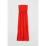 H&M Długa sukienka 0220094001 Pomarańczowoczerwony