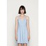 WAL G. APRIL SKATER DRESS Sukienka z dżerseju baby blue WG021C0P4