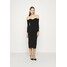 Who What Wear OFF THE SHOULDER DRESS Sukienka dzianinowa black WHF21C02K