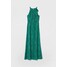 H&M Długa sukienka z kokardą 0766785003 Zielony