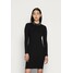 Calvin Klein Jeans INTARSIA LOGO CUT OUT DRESS Sukienka letnia black C1821C08W