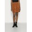 TOM TAILOR DENIM CORDUROY SKIRT Spódnica mini amber brown TO721B06K