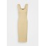 Missguided Tall FRILL EDGE TEXTURED MIDI DRESS Sukienka letnia beige MIG21C0D4