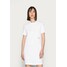 Calvin Klein Jeans OFFPLACED MONOGRAM DRESS Sukienka z dżerseju white C1821C086
