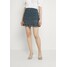 Even&Odd Smocking mini mesh skirt Spódnica trapezowa black/light blue EV421B0A6