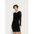 Vero Moda Tall VMDAYA SHORT KNOT DRESS Sukienka koktajlowa black VEB21C0AJ