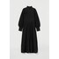 H&M Długa sukienka z koronki 0926635001 Czarny