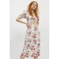 H&M Sukienka z wyciętym detalem 0974388002 Biały/Róże
