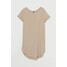 H&M Krótka sukienka typu T-shirt 0843687005 Beżowy