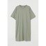 H&M Sukienka typu T-shirt 0826164016 Jasna zieleń khaki