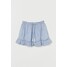 H&M Krótka spódnica z bawełny 0851317001 Niebieski/Białe paski