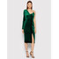 Rinascimento Sukienka koktajlowa CFC0106681003 Zielony Slim Fit