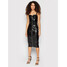 ROTATE Sukienka z imitacji skóry Kayla RT414 Czarny Slim Fit