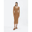 Simple Sukienka dzianinowa SI22-SUD022 Brązowy Regular Fit