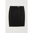 H&M Spódnica do kolan 0652730016 Czarny/Imitacja zamszu