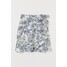 H&M Kopertowa spódnica z lnem 0884771003 Naturalna biel/Niebieski wzór